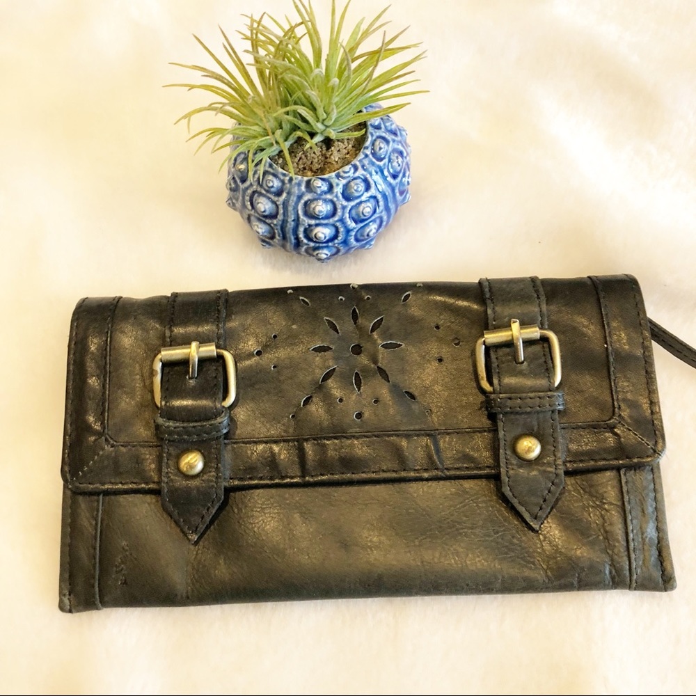 ASOS leather die cut wallet